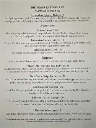 Evening Specials Monday 8-11-25 – Holmes Beach’s Must‑Try Menu Tonight