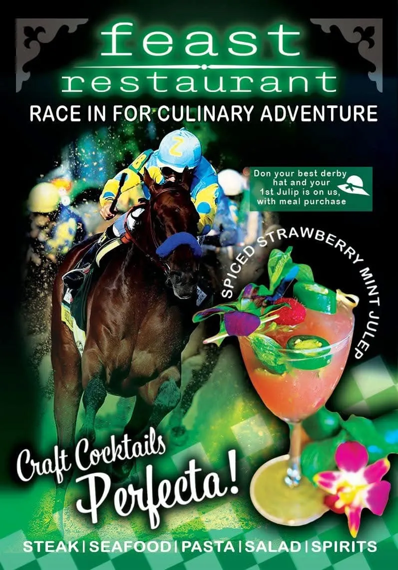 Kentucky Derby Sliced Strawberry Mint Julep at The Feast Restaurant