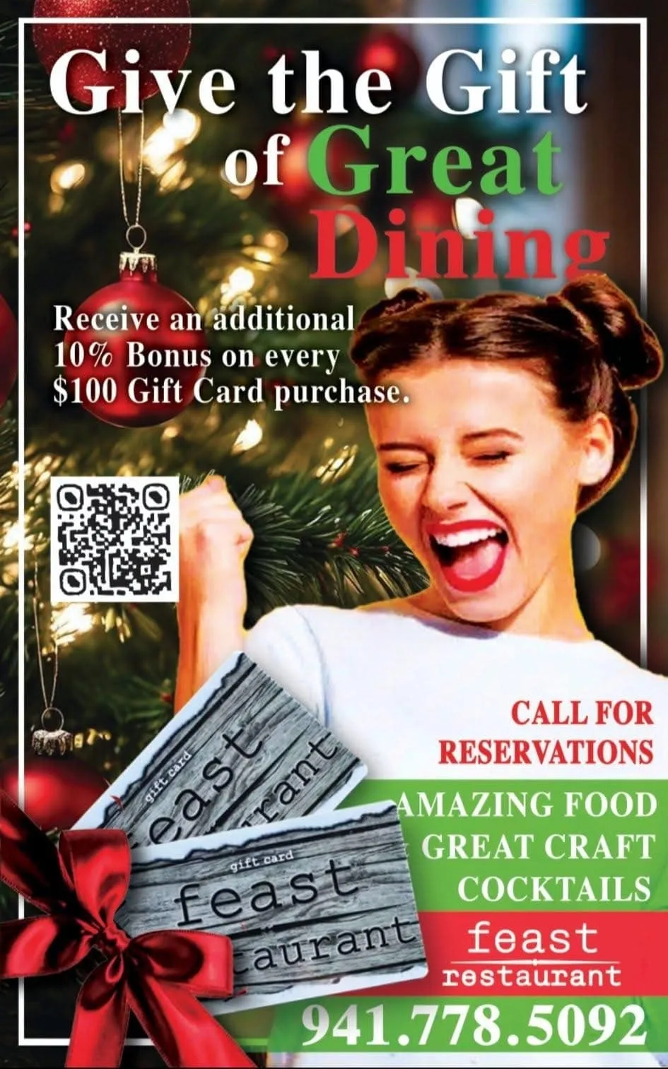 Restaurant gift card on Anna Maria The Feast Restaurant