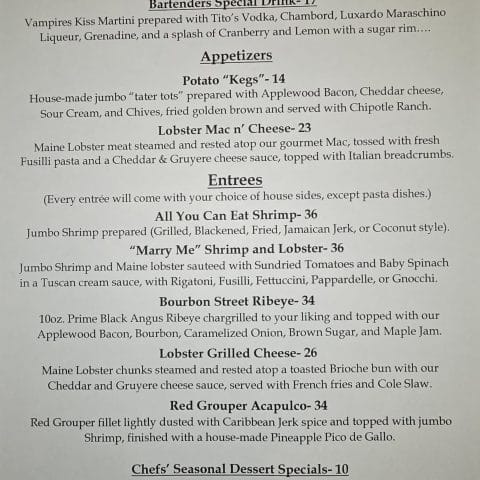 The Feast Restaurant Tuesday Specials 10-14-25